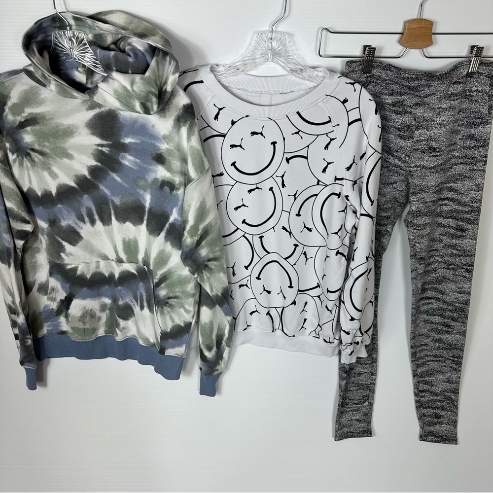 Set Of 3 Sz XS Hoodie Pullover Leggings